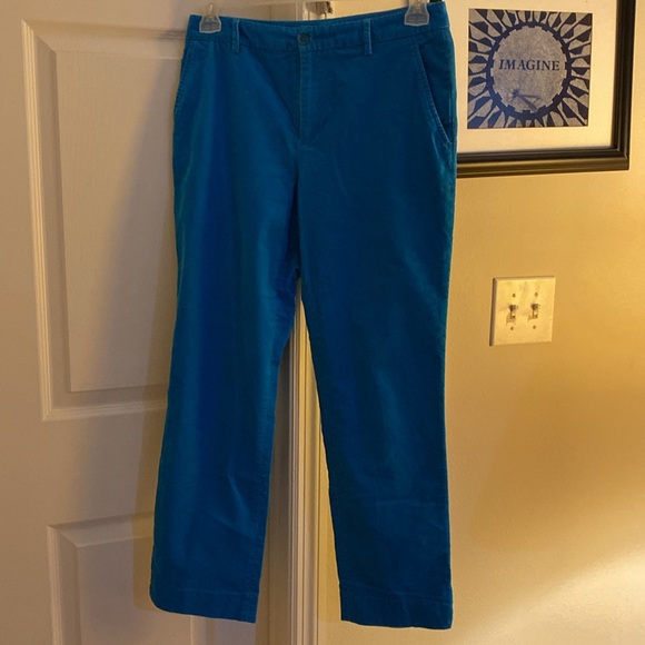 Ralph Lauren Dark dark teal corduroy pants Woman’s size 8. 98% cotton,2%spandex - Picture 1 of 15
